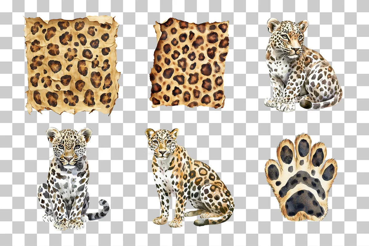 Distressed Leopard Print Clipart Bundle - CraftNest - Digital Crafting and Art