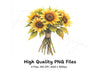 Sunflower Bouquet Clipart Bundle