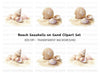 Beautiful Seashells on Sand Clipart Bundle