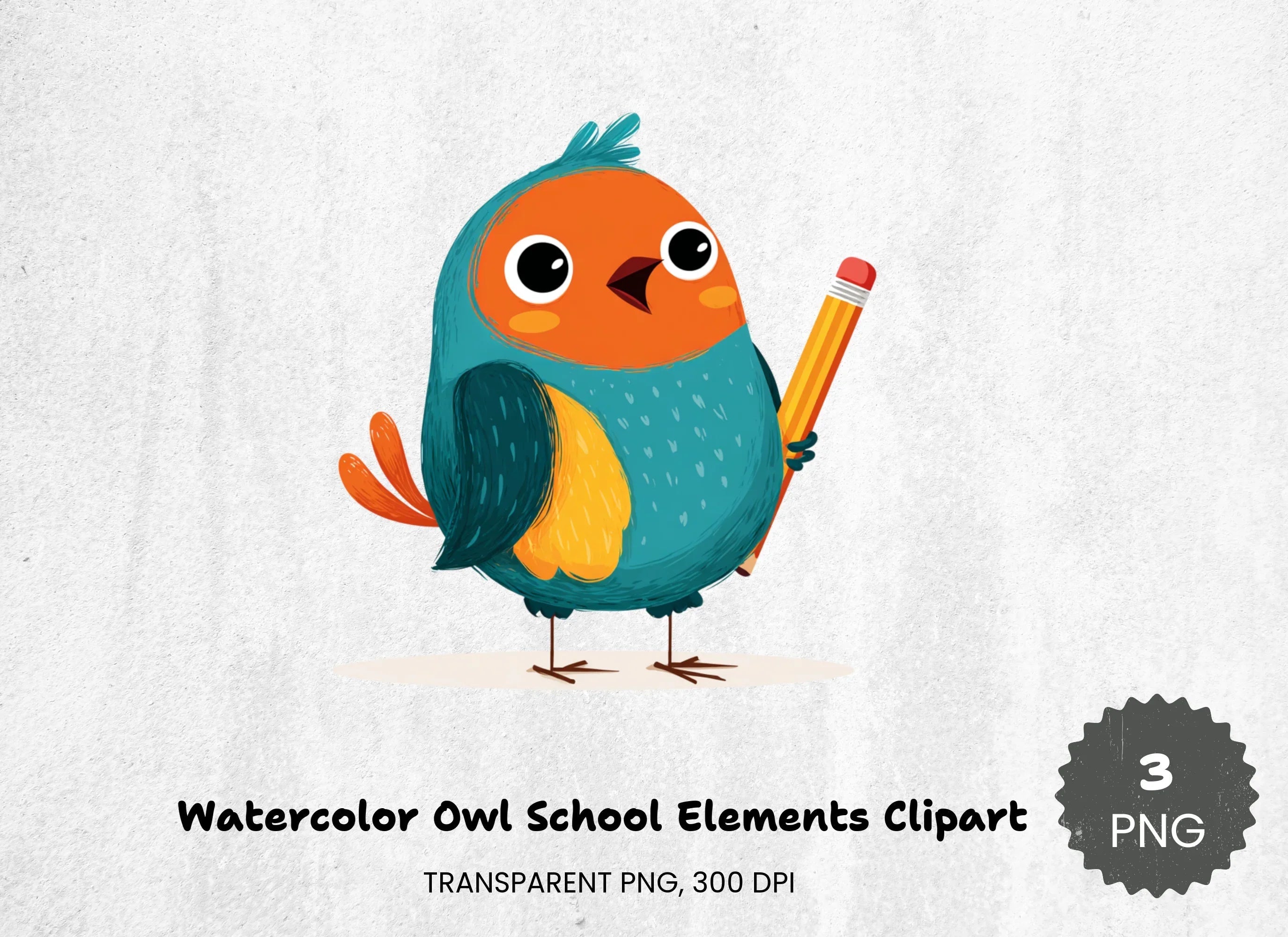 Owl School Elements Clipart Bundle - CraftNest - Digital Crafting and Art