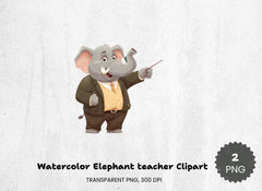 Elephant Teacher Clipart Bundle - CraftNest - Digital Crafting and Art