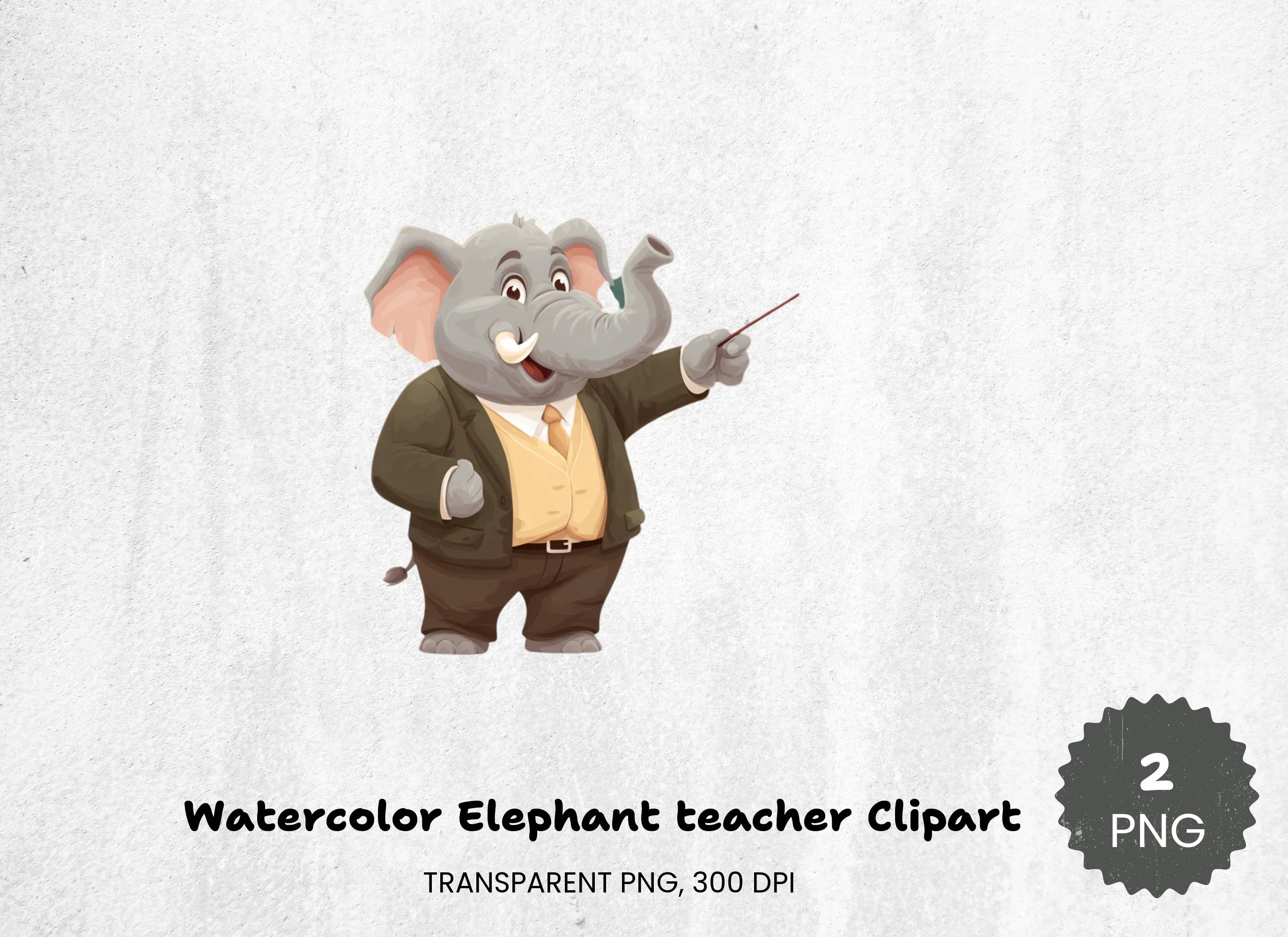 Elephant Teacher Clipart Bundle - CraftNest - Digital Crafting and Art