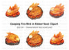 Sleeping Phoenix Bird Clipart Bundle