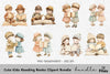 Cute Kids Reading Books Clipart Bundle