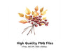 Autumn Berry Leaf Clipart Bundle
