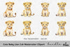 Cute Baby Lion Cub Clipart Bundle
