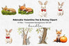 Sleeping Fox and Bunny Clipart Bundle
