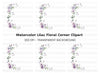 Floral Corner Clipart Bundle