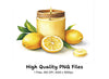 Lemon Candle Illustration Clipart Bundle