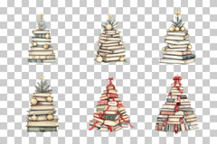 Book Stack Christmas Tree Clipart Bundle - CraftNest - Digital Crafting and Art