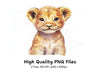 Sweet Lion Cub Duo Clipart Bundle