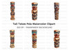 Traditional Totem Pole Clipart Bundle