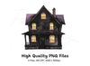 Spooky Haunted House Clipart Bundle