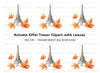 Eiffel Tower Autumn Leaves Clipart Bundle