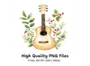 Nature Inspired Guitar Clipart Bundle