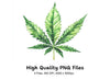 Vibrant Green Marijuana Leaf Clipart Bundle