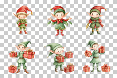 Christmas Elf with Presents Clipart Bundle - CraftNest - Digital Crafting and Art