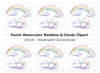 Rainbow and Clouds Clipart Bundle