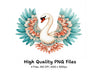 Elegant Swan Mandala Clipart Bundle