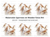 Sparrows on Fence Clipart Bundle
