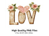 Floral Love Clipart Bundle