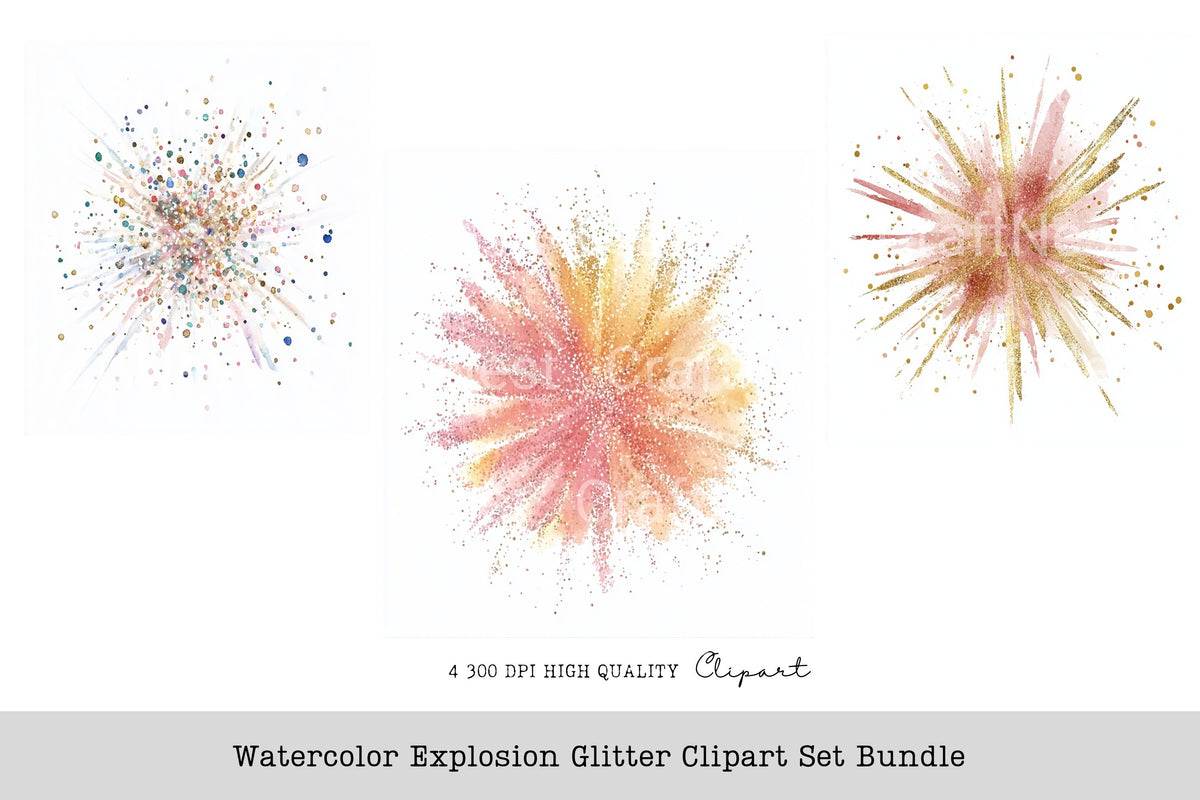 Explosion Glitter Clipart Bundle