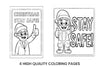 Christmas Stay Safe Scientist Coloring Books