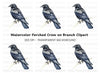 Black Raven Clipart Bundle