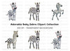 Adorable Zebra Clipart Bundle