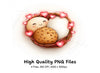 Cute Milk and Cookies Valentine Clipart Bundle