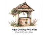 Rustic Wishing Well Clipart Bundle