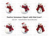 Festive Red Scarf Snowman Clipart Bundle