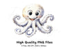 Cute Octopus Clipart Bundle