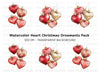 Assorted Heart Ornaments Clipart Bundle