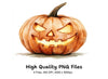 Glowing Halloween Pumpkin Clipart Bundle