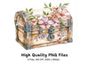 Floral Treasure Chest Clipart Bundle