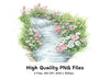 Stream and Flowers Clipart Bundle