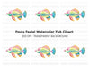 Colorful Rainbow Fish Clipart Bundle