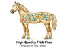 Floral Decorated Horse Clipart Bundle