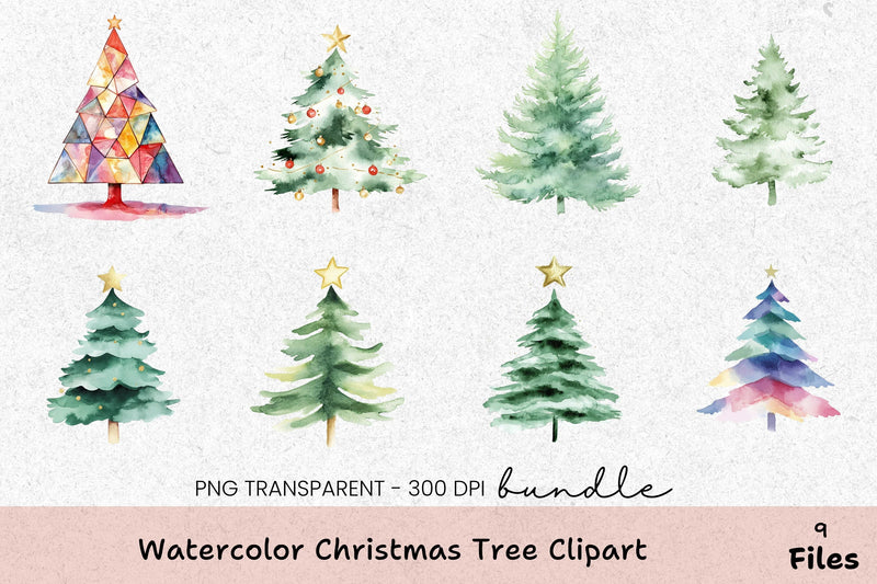 Christmas Tree Clipart Bundle - CraftNest - Digital Crafting and Art