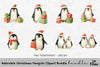 Adorable Christmas Penguin Family Clipart Bundle