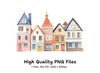 European Townhouse Clipart Bundle