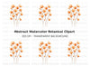 Orange Floral Clipart Bundle
