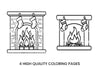 Christmas Fireplace Coloring Books