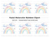Rainbow Butterflies Clipart Bundle