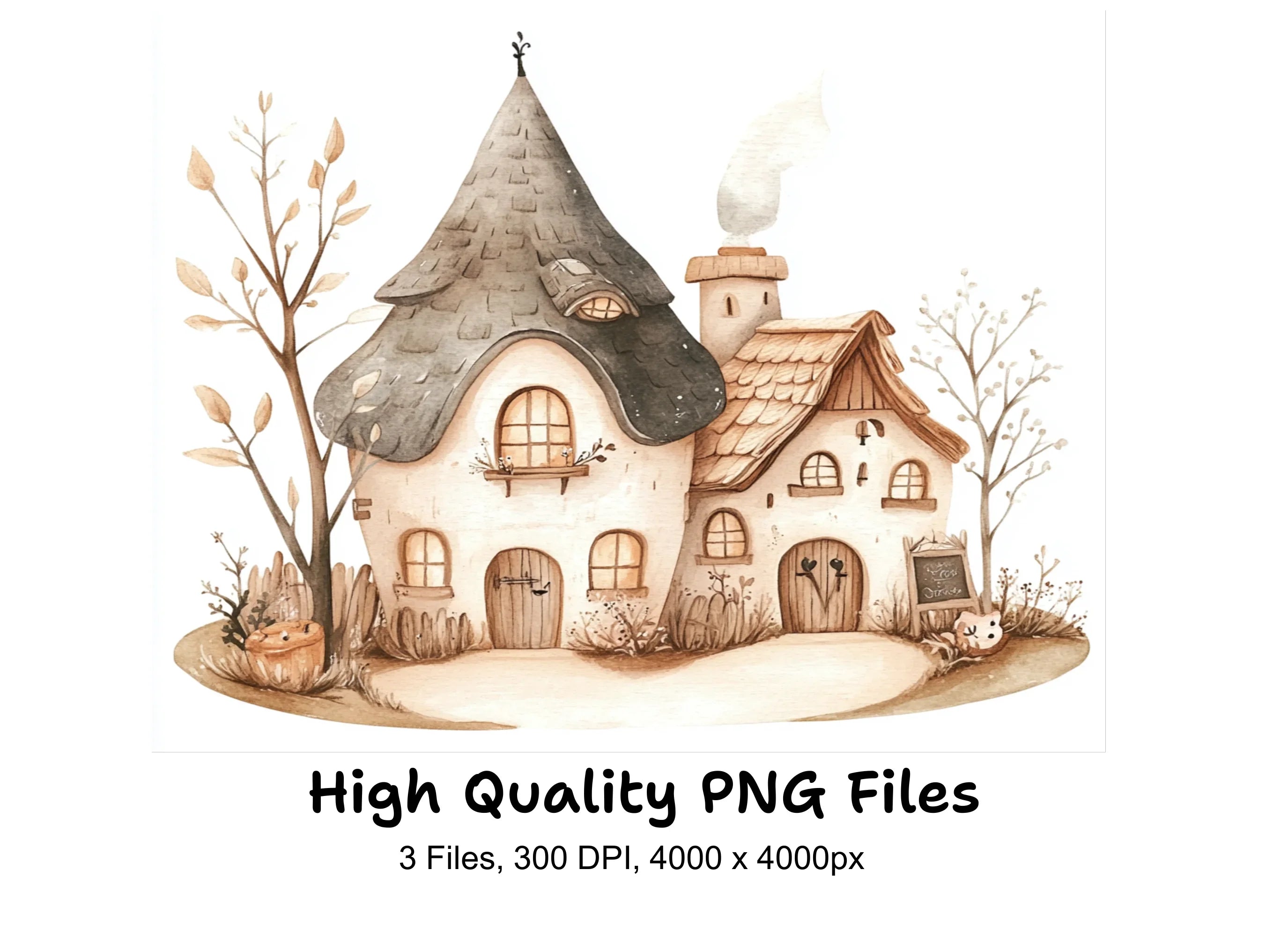 Whimsical Cottage Core Clipart Bundle