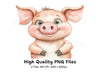Charming Baby Pig Duo Clipart Bundle