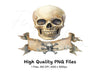 Skull with Pirate Banner Clipart Bundle