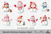 Cute Snowman Winter Clipart Bundle