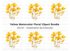 Elegant Yellow Floral Bouquet Clipart Bundle